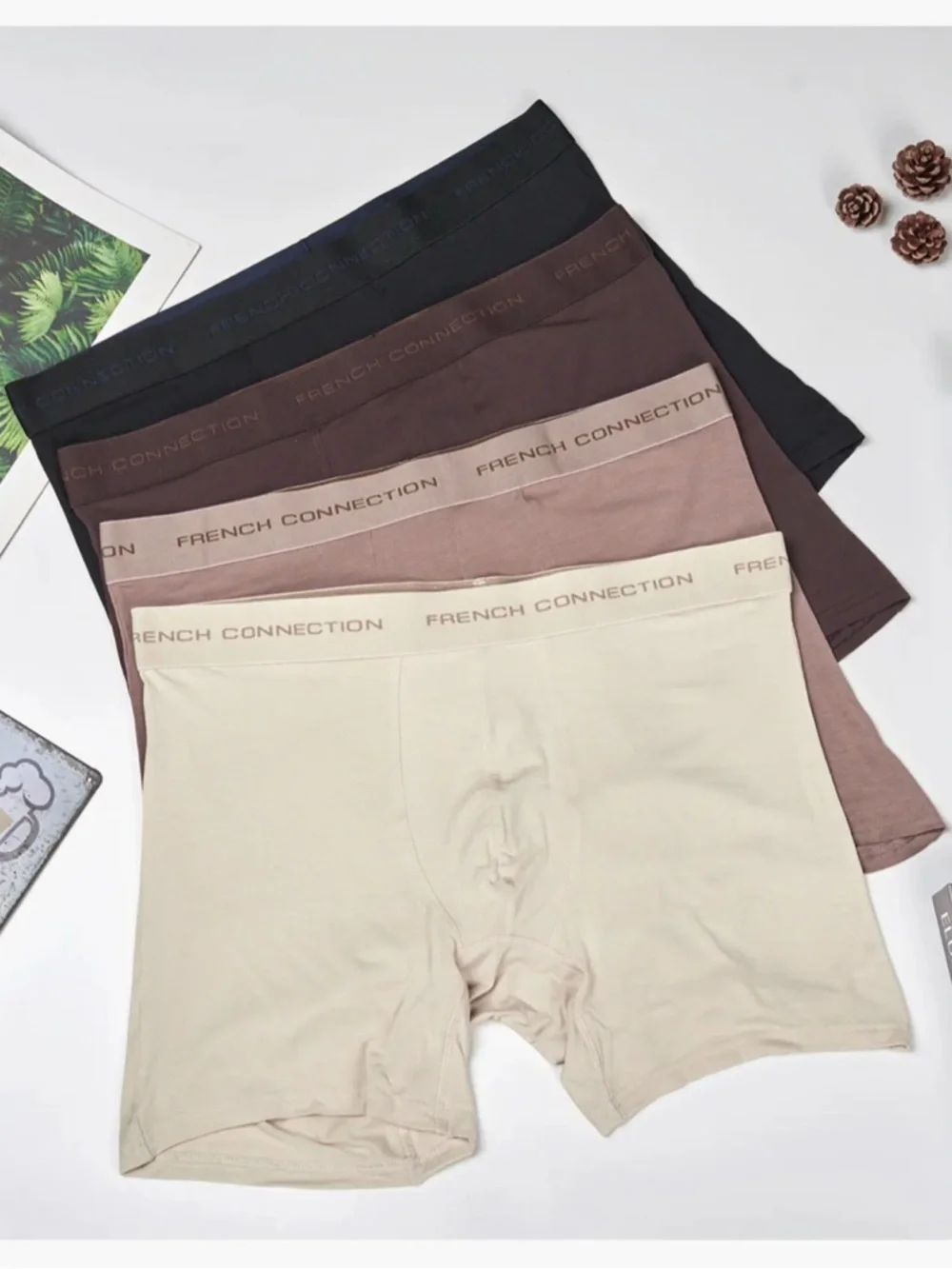 French Connection 4-Pack Men's Boxers - Nude Palette Size Small NWT